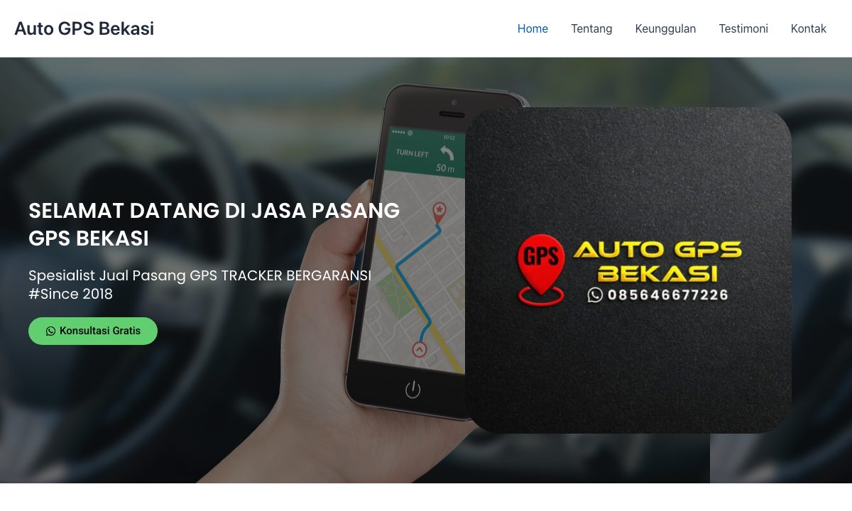 Website Auto GPS Bekasi